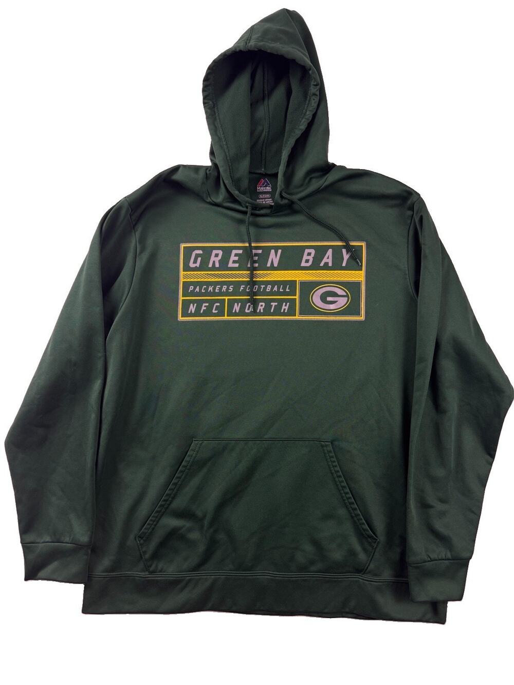 Green Bay Packers Football NFC North Division NFL Green Hoodie Size XL